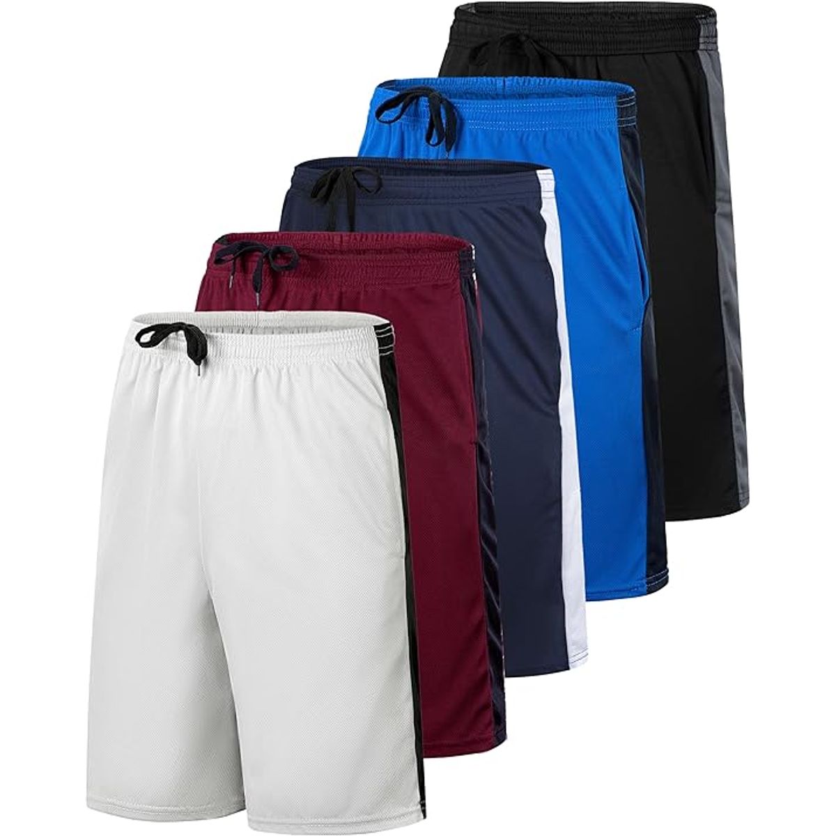 Men's Athletic Performance Mesh Shorts (5-Pack) - SET 3- 3XL