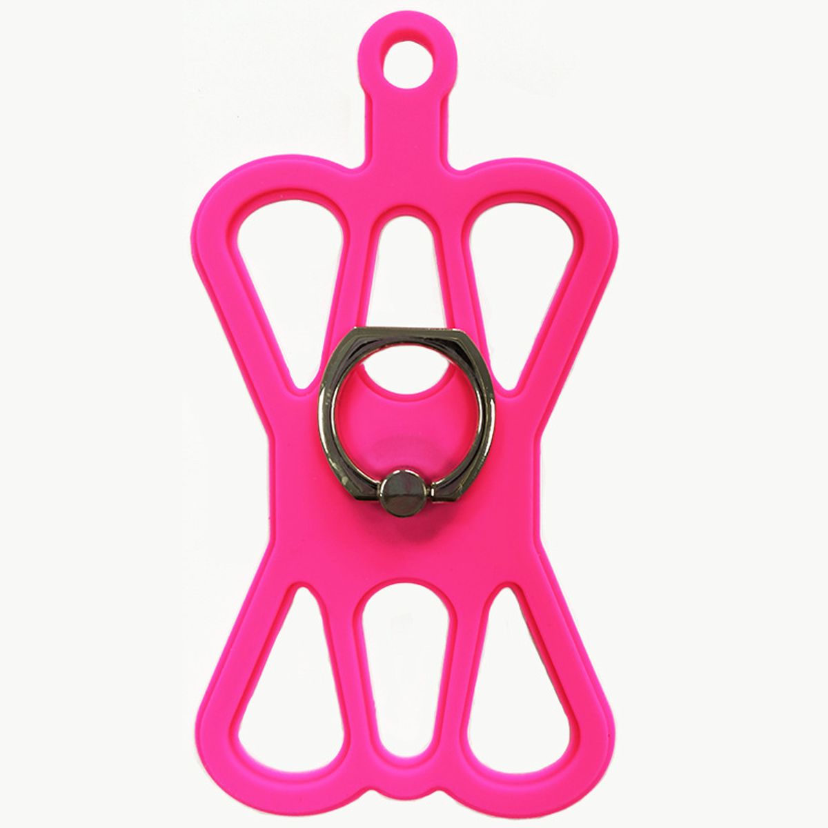 Silicone 360&deg; Lanyard Grip Phone Case - Lanyard Grip Phone Case - Fushia