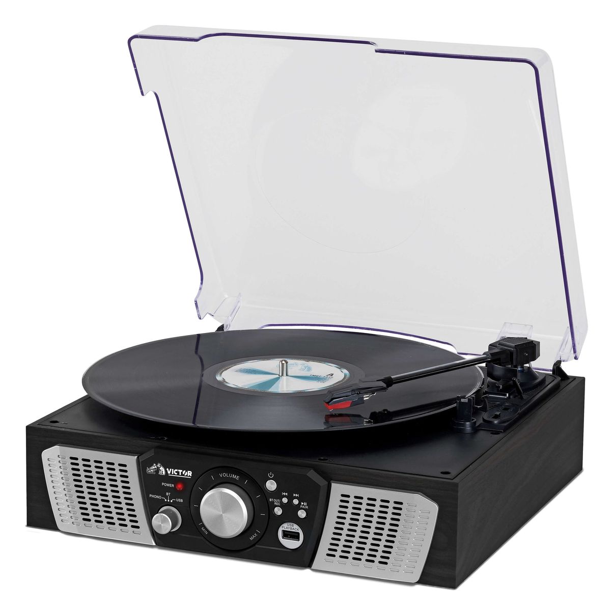 Lakeshore 5-in-1 Hybrid Bluetooth Turntable System - Black-image-SKU7176952