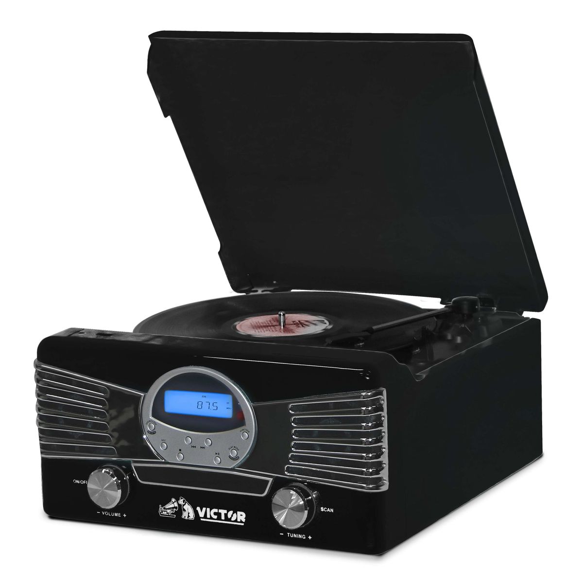 Diner 7-in-1 Turntable Music Center - Black-image-SKU7176957