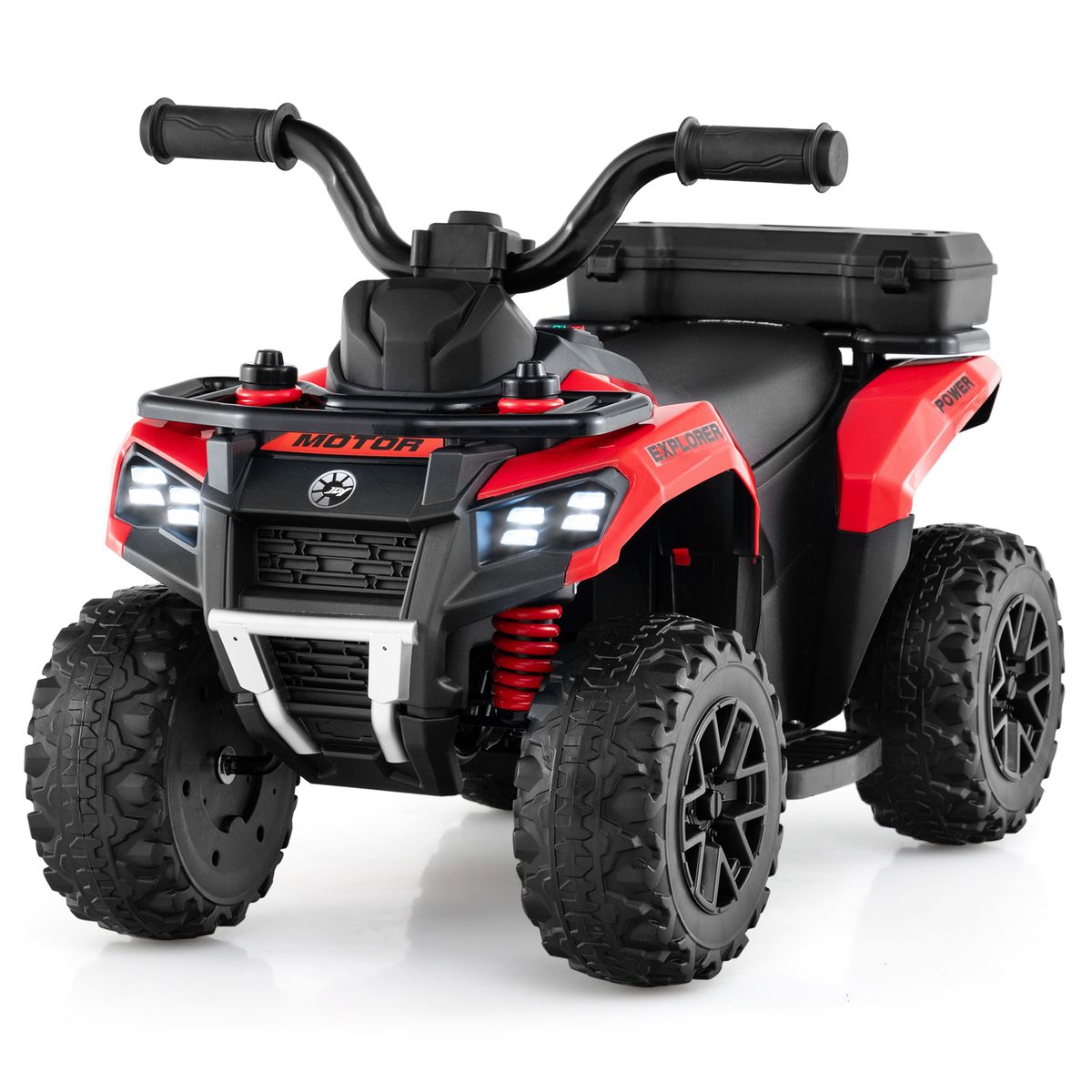 6V Ride-On Electric ATV with Integrated Sound System - Red