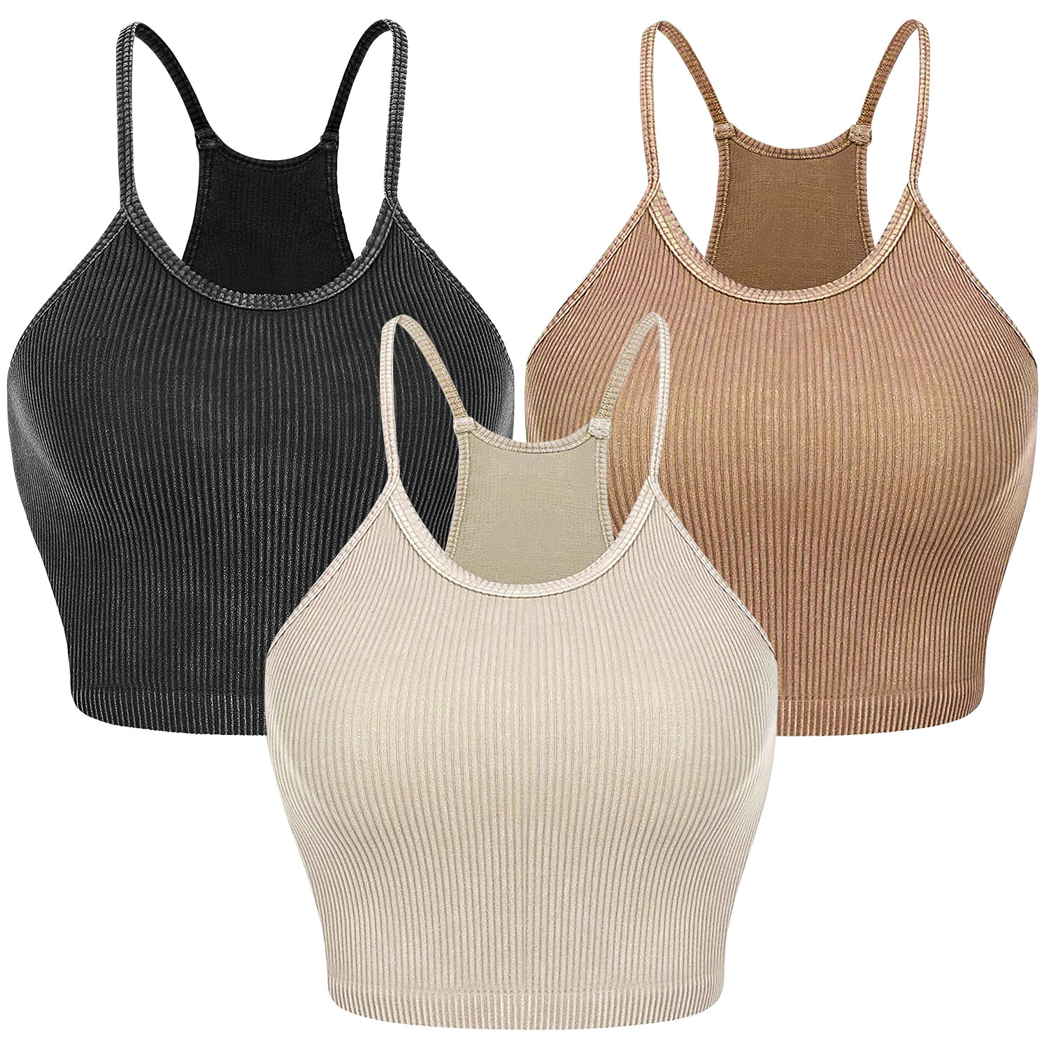 NPolar Women's Crop Top (3-Pack) - NPolar 3-Pack Womens Crop Top GBL- L
