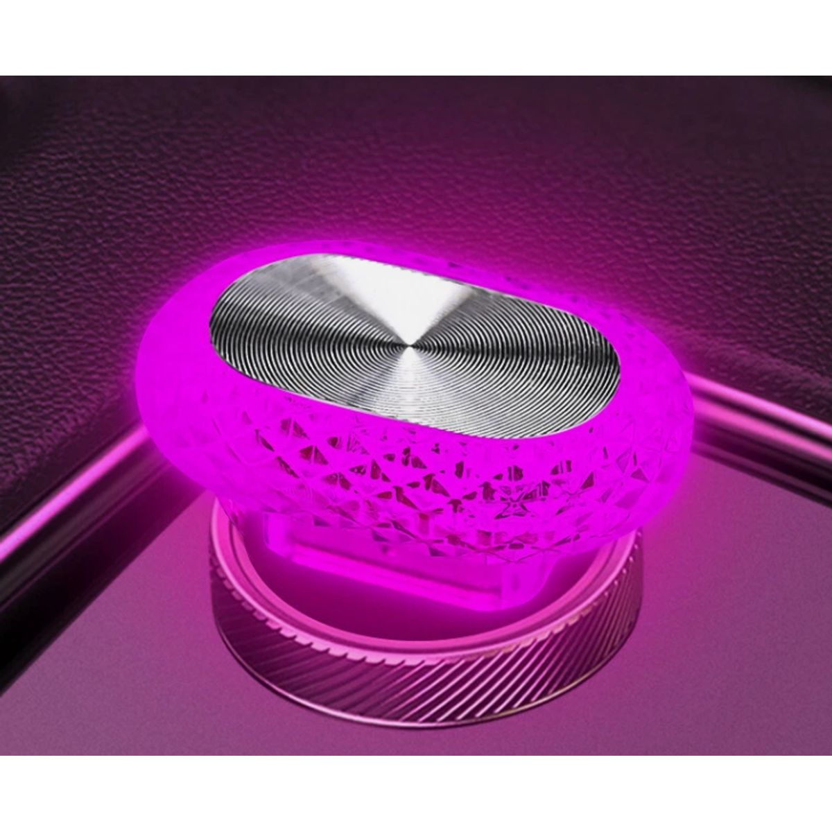 Oval Angel Eye USB Car Interior Decorative Light - Purple Light