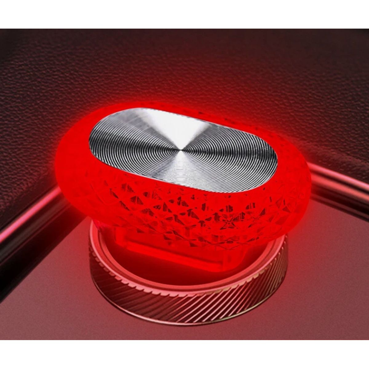 Oval Angel Eye USB Car Interior Decorative Light - Red Light