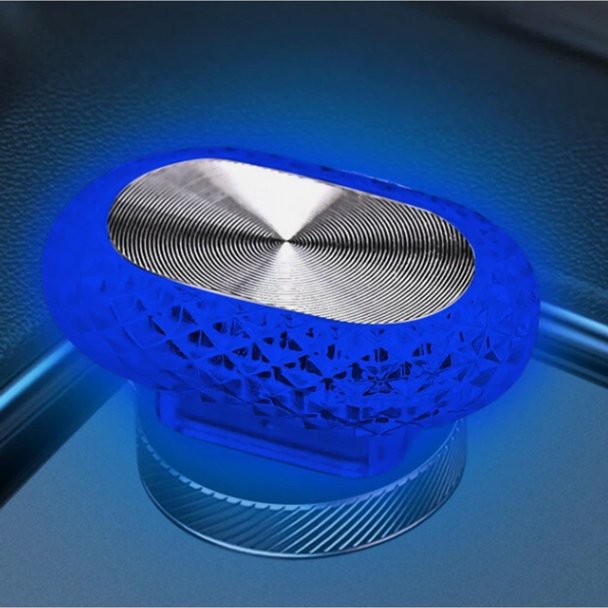Oval Angel Eye USB Car Interior Decorative Light - Dark Blue Light
