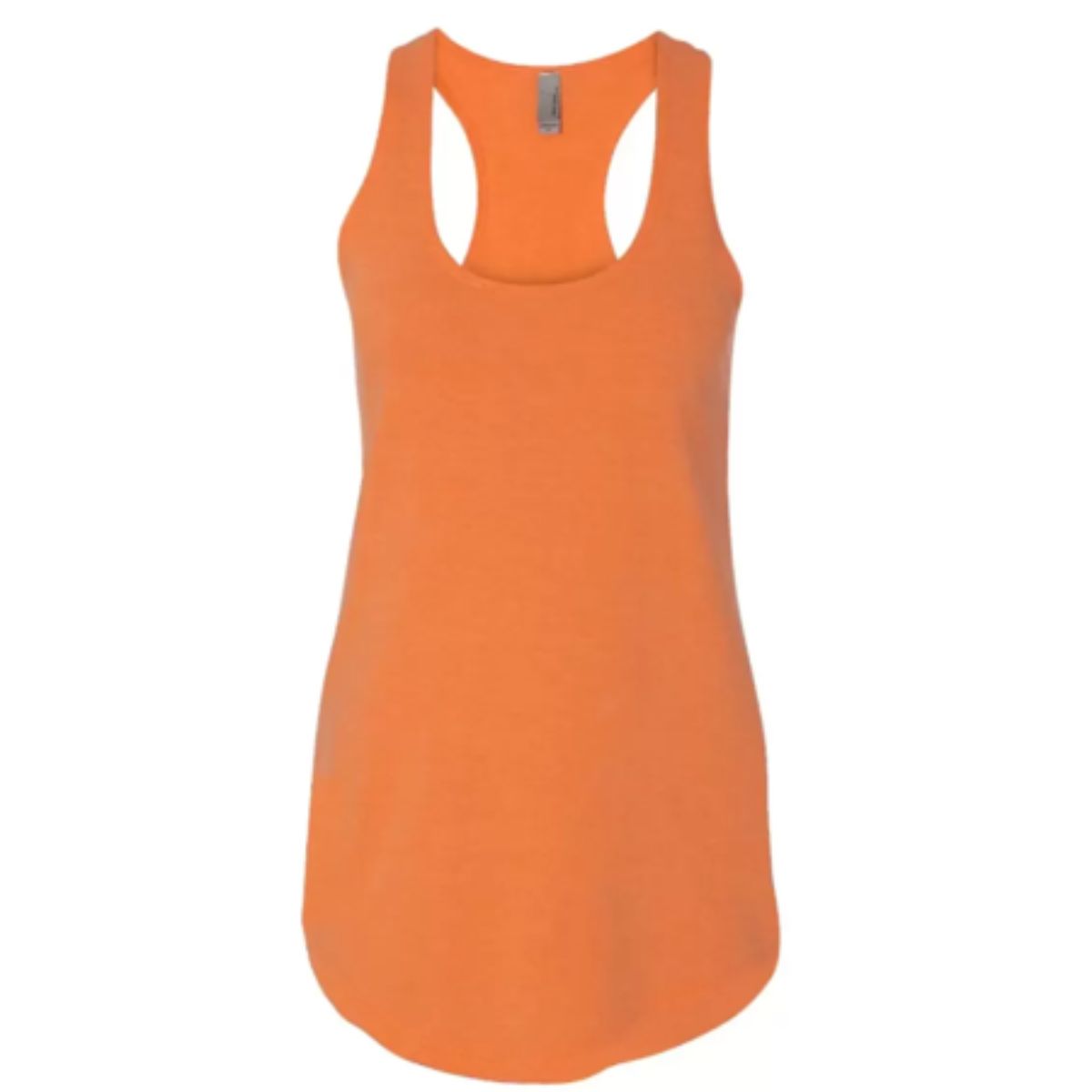 Next Level Apparel Ladies French Terry Racerback Tank  Neon Heather Orange