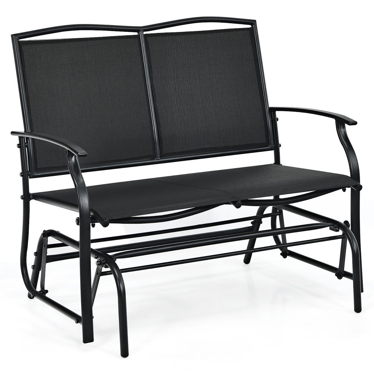 2-Person Rocking Patio Glider - Black