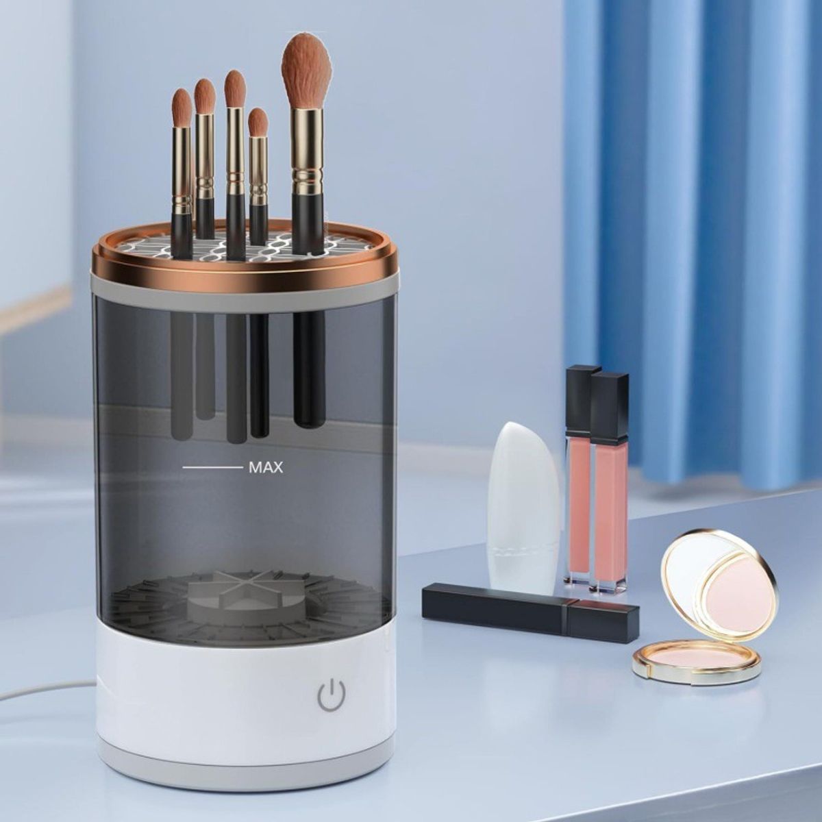 Electric Makeup Brush Cleaner Machine - Black