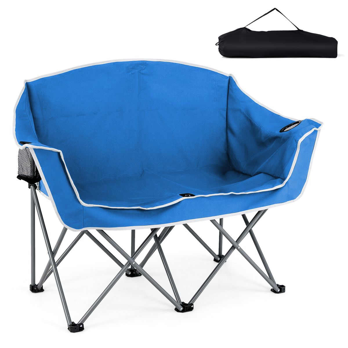 Double Duo Camping Chair - Lawn Chair-Blue