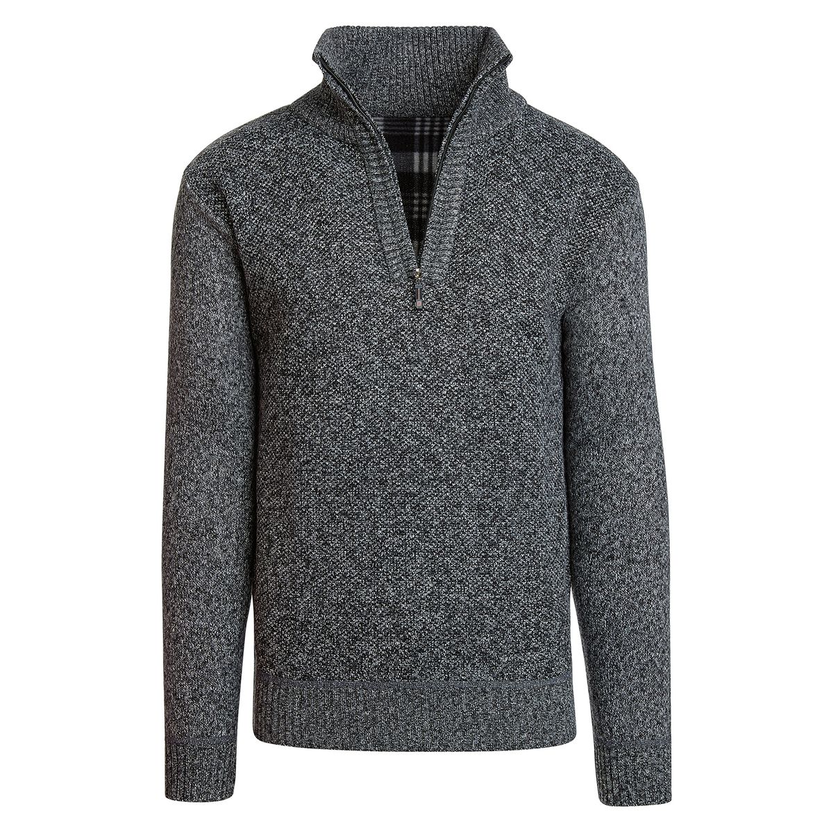 Men's Casual Half-Zip Fleece Sweater Jacket - Small / Dark Gray