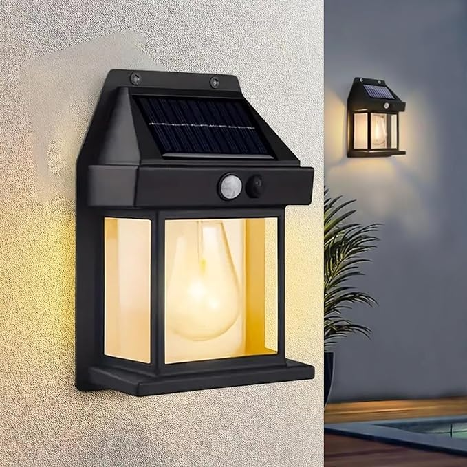 Solar Retro Wall Sconce (1 or 2-Pack) - 2Pack
