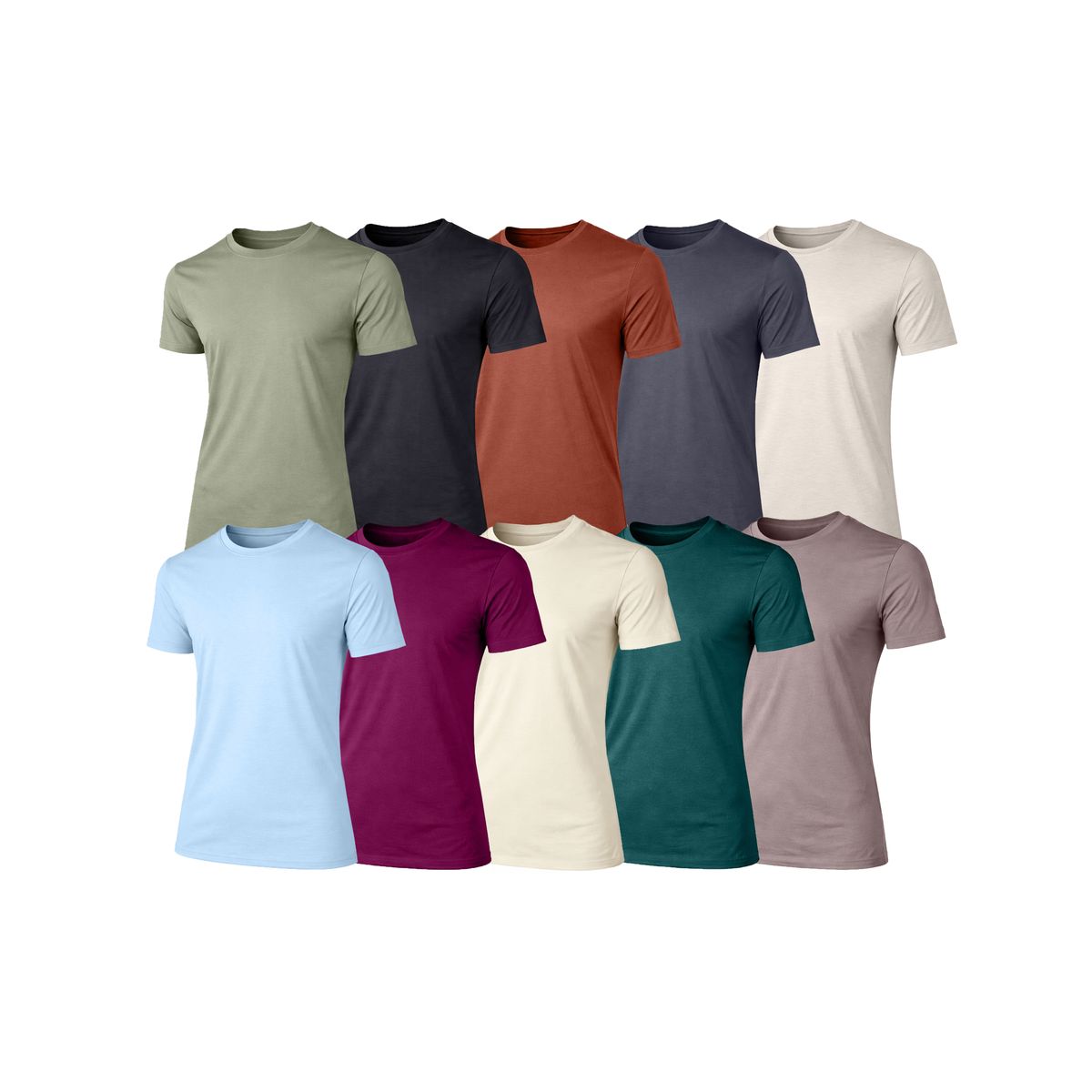 Men&rsquo;s Assorted Stretch Rayon Short Sleeve Tees (8-Pack) - MT-6001 - 8-PK ASSTD - XL