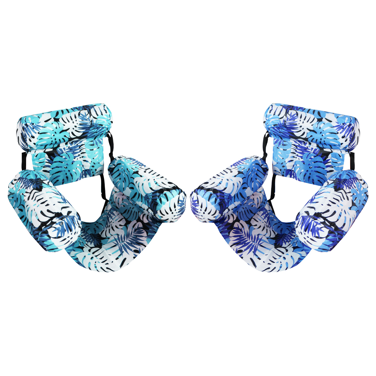 Inflatable Pool Hammock Lounge Chair (2‑Pack) - Green & Royal Blue