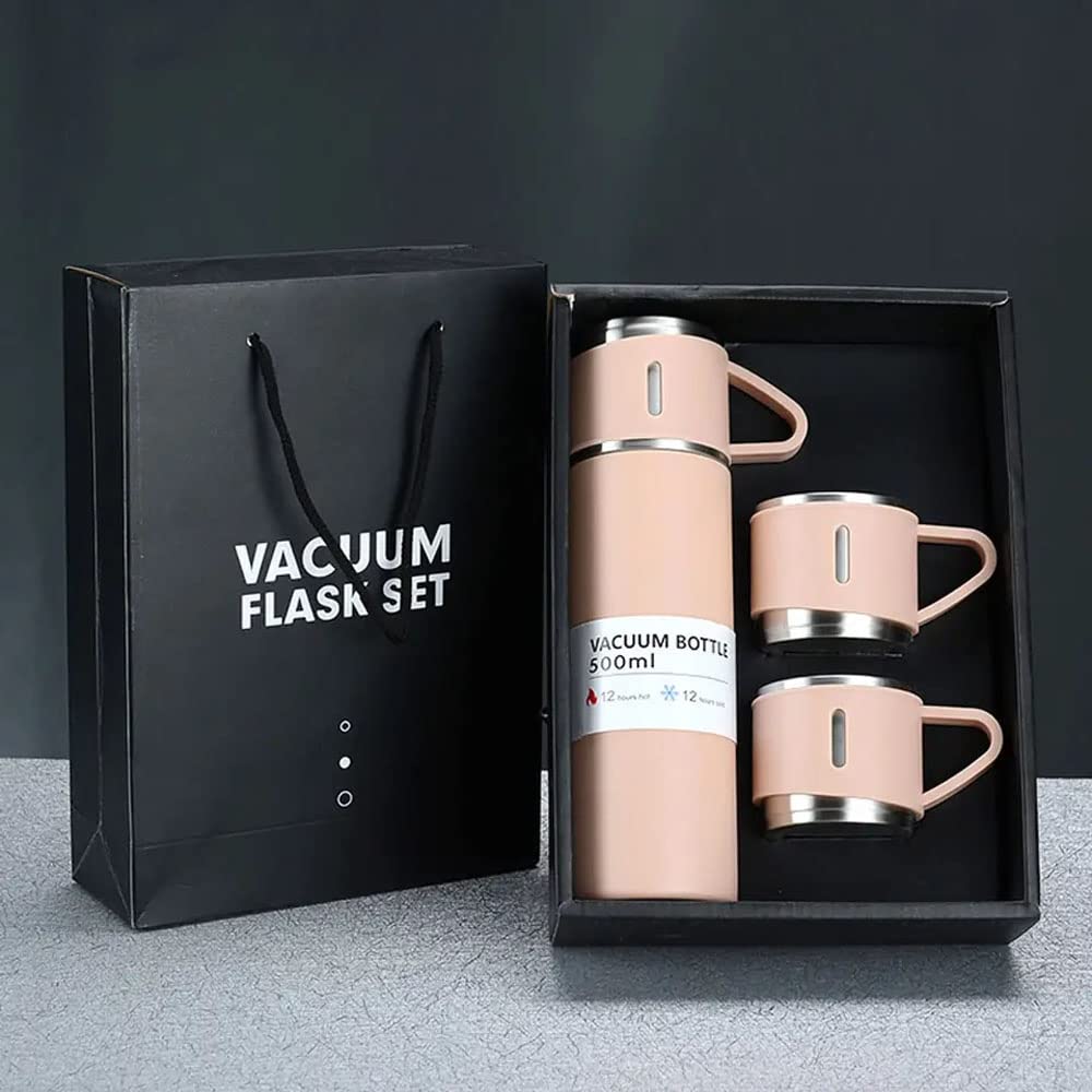 3Lid Insulated Water Bottle  Pink