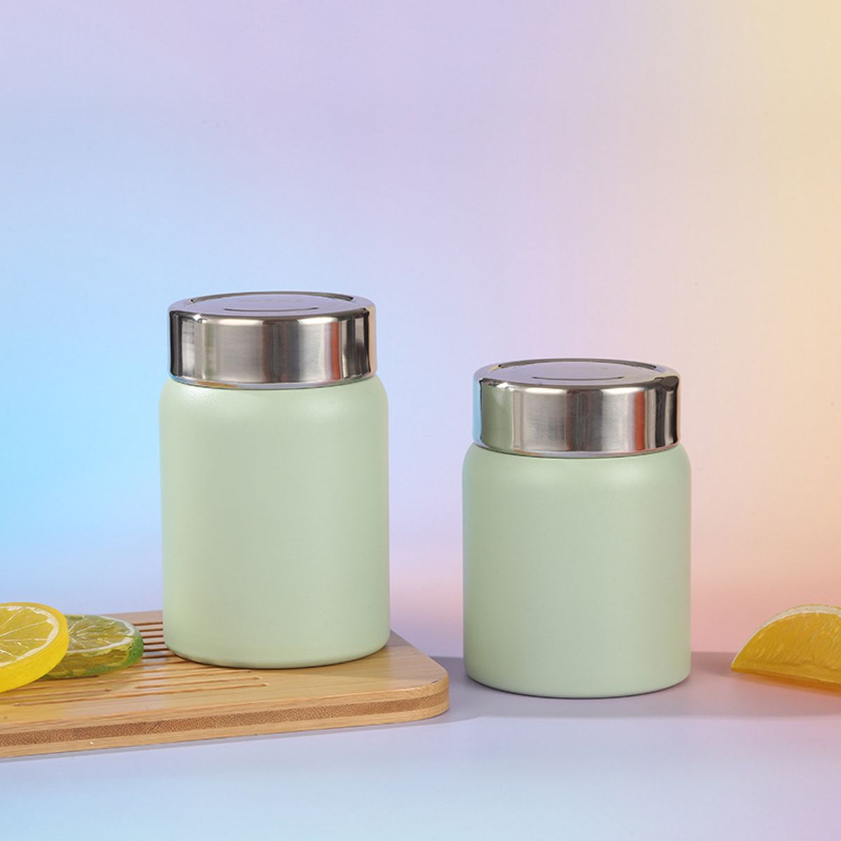 Stainless Steel Thermal Food Jar  Light Green220ML