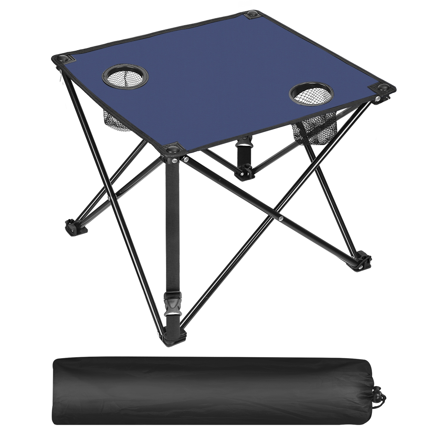 Foldable Camping Table (1 or 2-Pack) - 1-Piece Navy Blue
