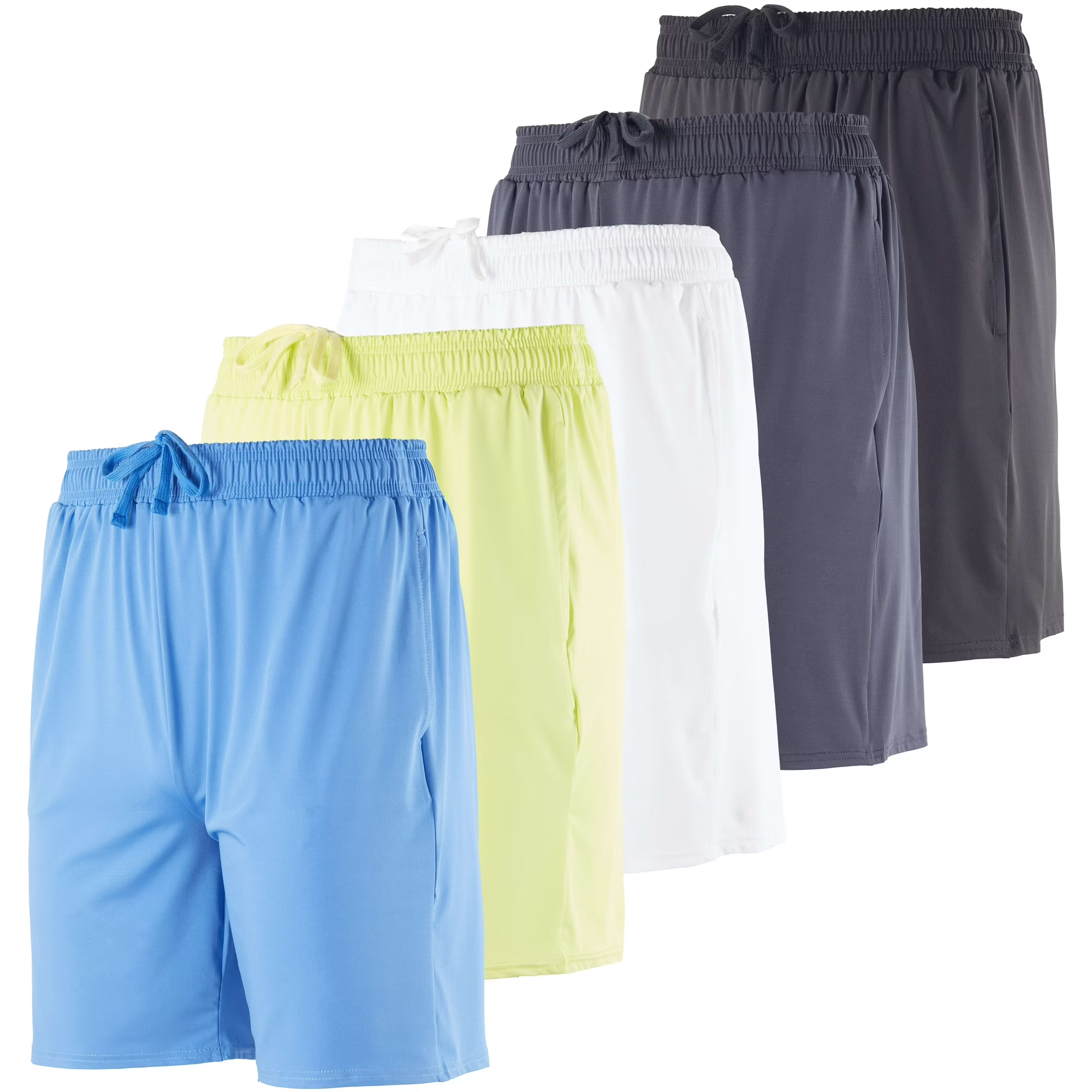 Men's Dry-Fit 7" Sweat Resistant Workout Shorts (5-Pack) - SET 3- XL-image-SKU20571431