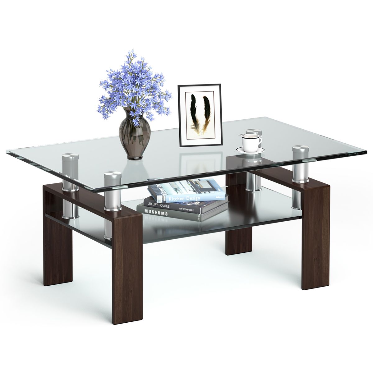 UntilGone – Rectangle Glass Coffee Table – Coffee Table Coffee