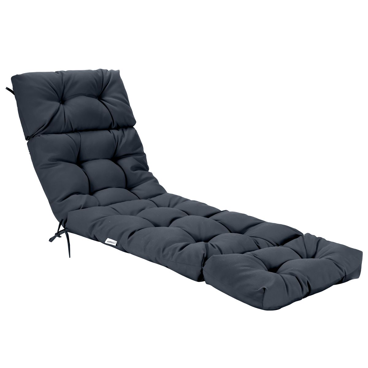 73'' Lounge Chaise Cushion Padded Recliner - Gray