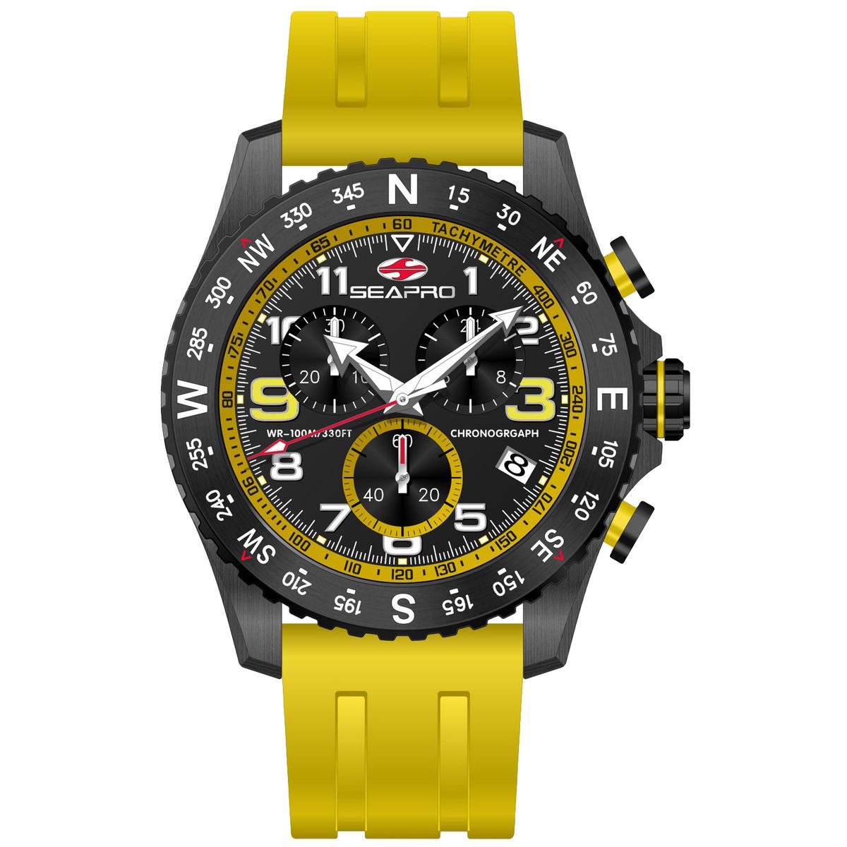 Seapro Mens Gallantry Black Dial Watch  Black Dial