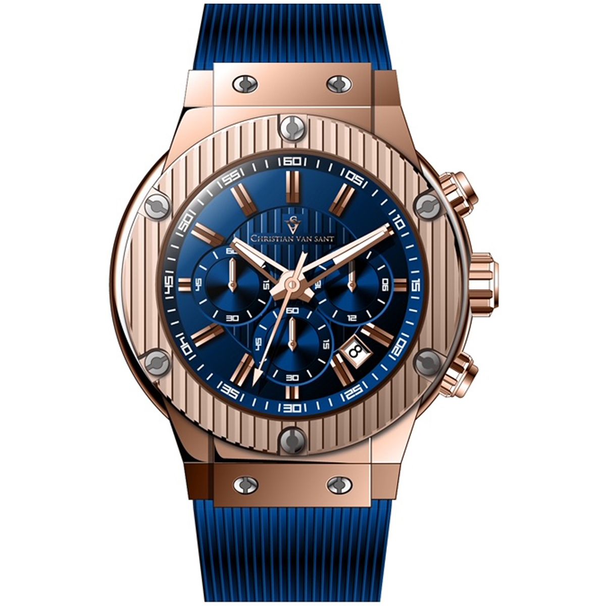Christian Van Sant Mens Monarchy Watch  CV8148  Blue Dial