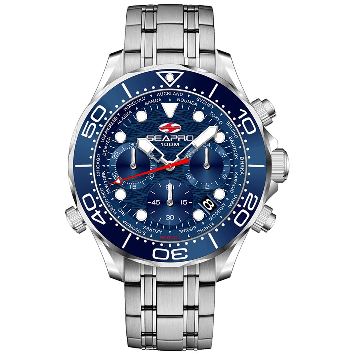 Seapro Men's Mondial Timer Watch - SP0152- Blue Dial