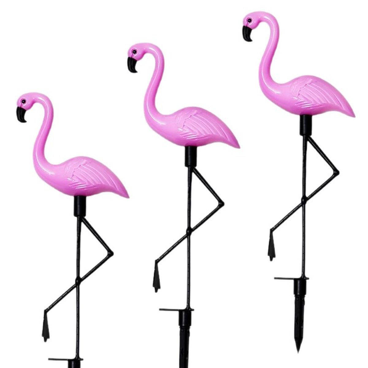 Pink Flamingo Solar Landscape Light (1- to 3-Pack) - 3 pack