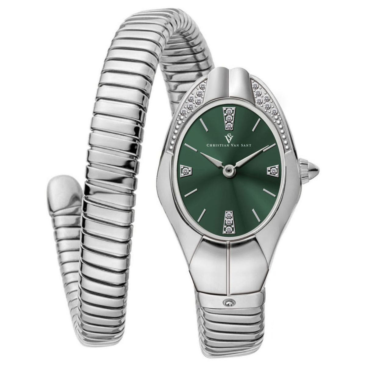 Christian Van Sant Womens Naga Watch  CV0885 Green Dial