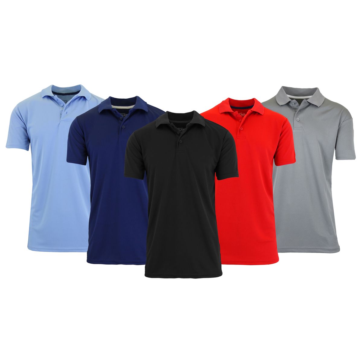 Men's Moisture-Wicking Quick-Dry Polo Shirts (S - 3XL) - MPK-610 / BK-GY-LB-NV-RD / XL