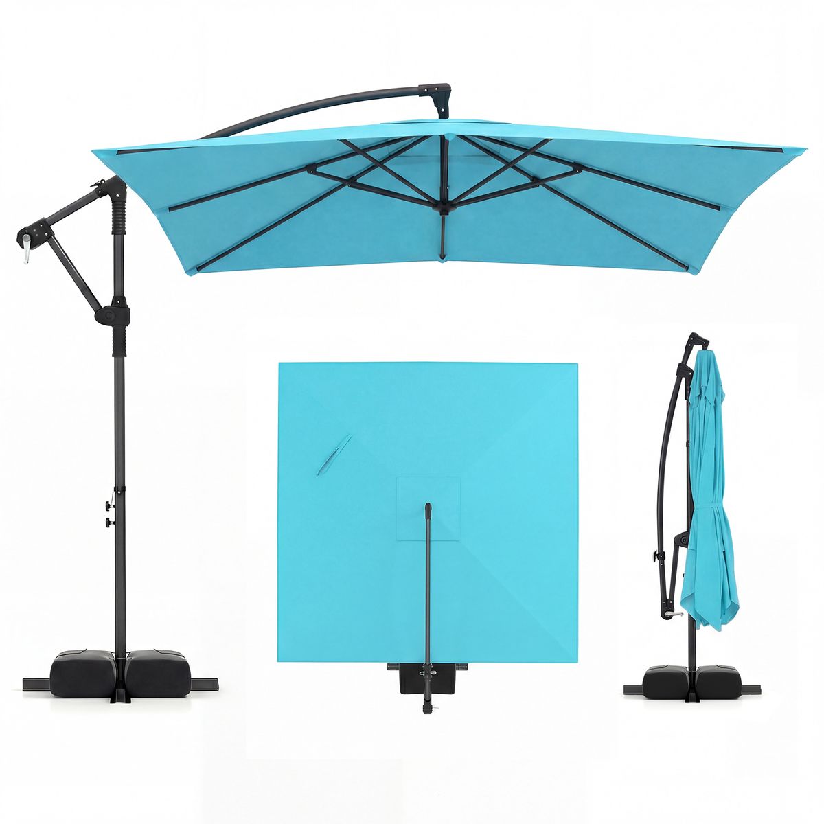 8 x 8-foot Offset Cantilever Patio Umbrella - without light-Tur