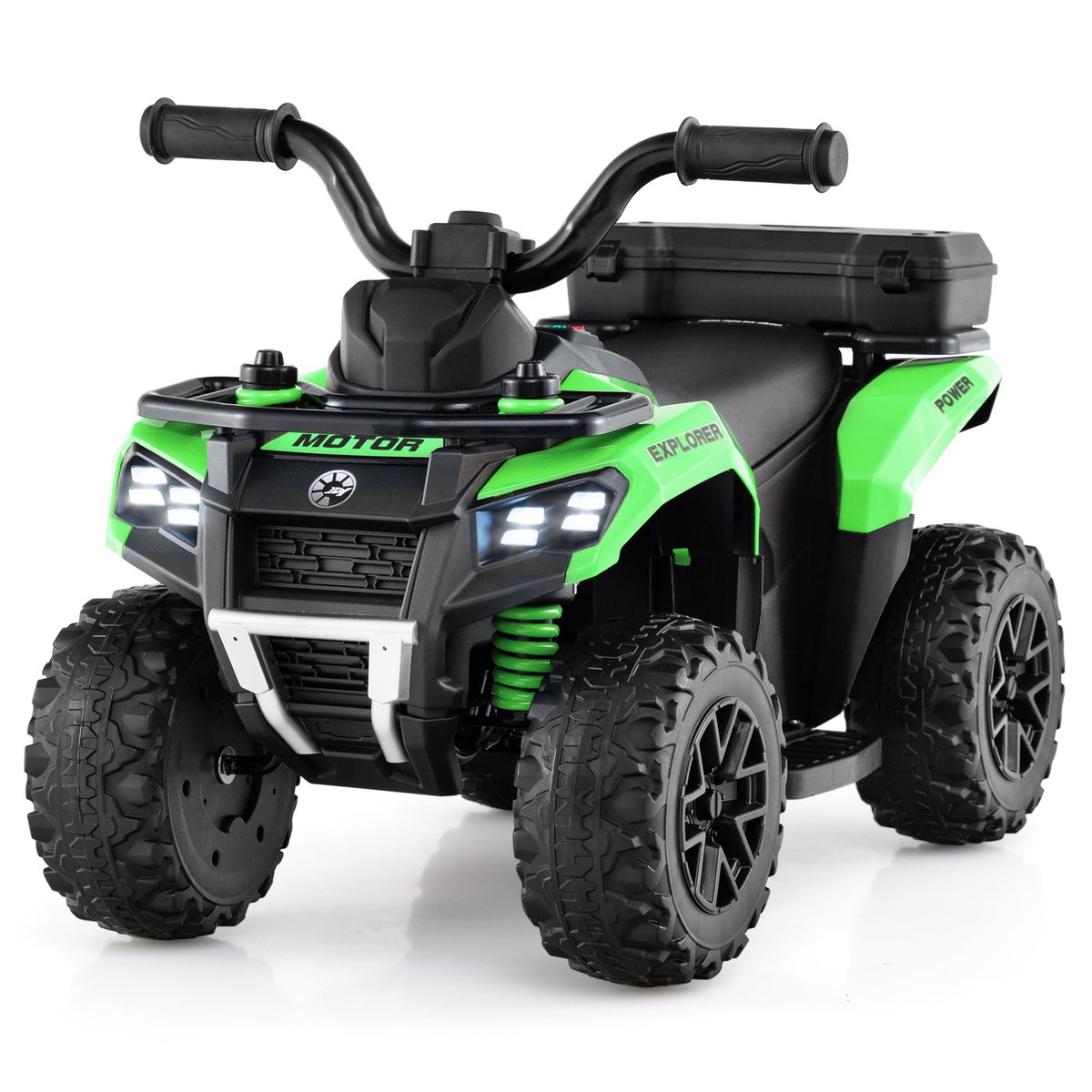 6V Ride-On Electric ATV with Integrated Sound System - Green