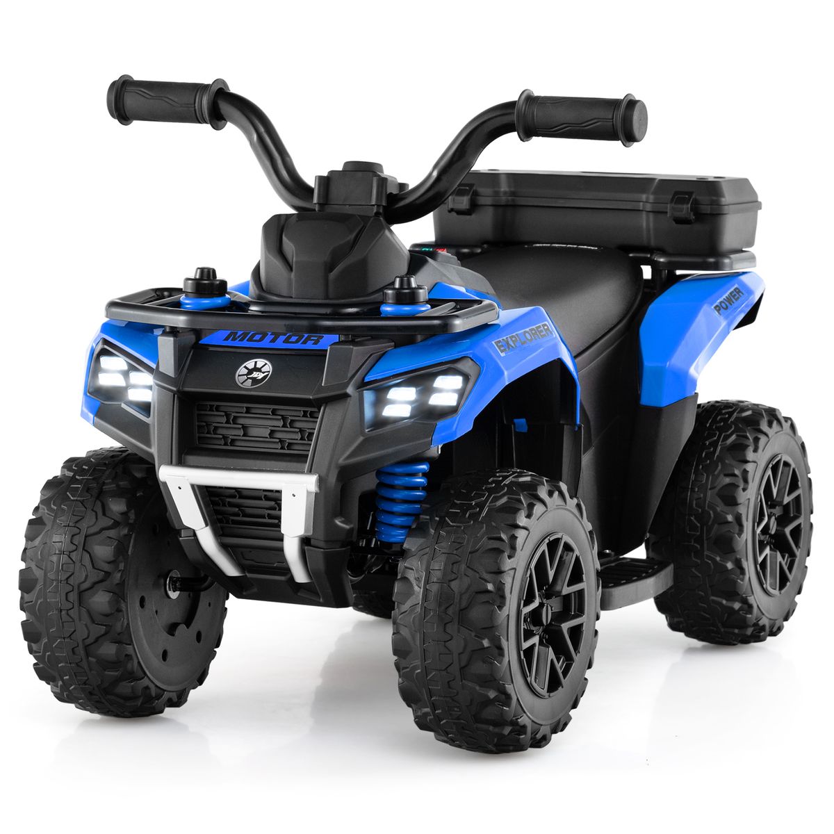 6V Ride-On Electric ATV with Integrated Sound System - Blue
