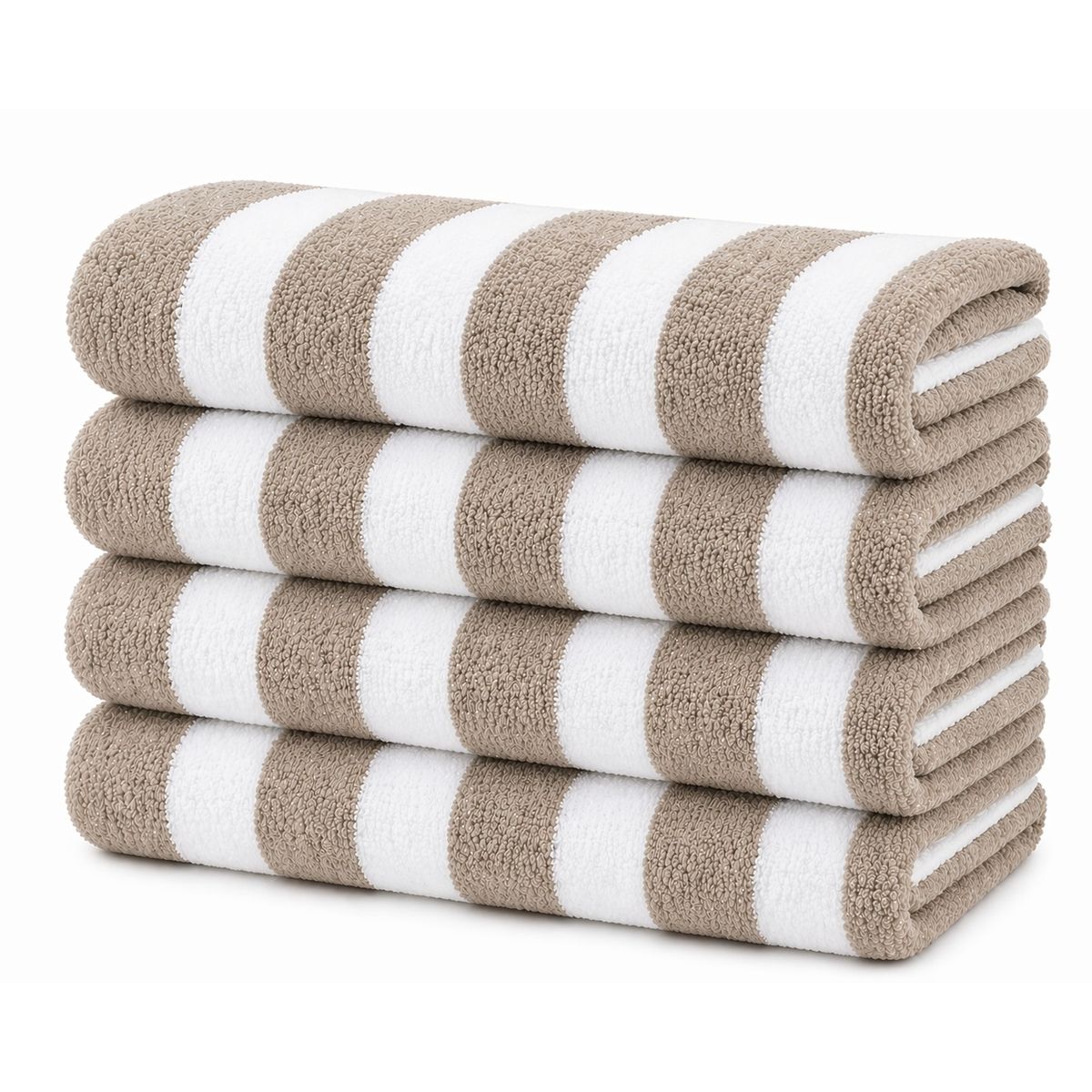 Large Cabana Beach Towel (2- to 6-Pack) - CABANA TOWEL - 4-PACK - TAUPE
