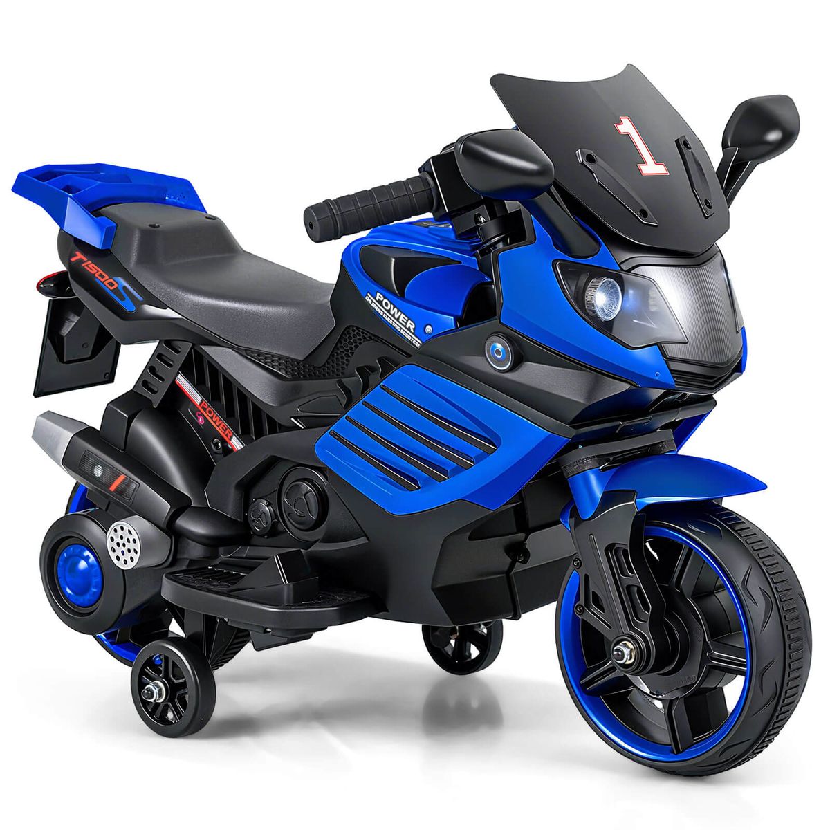 Kids' Ride-On Motorcycle (6V) - Navy