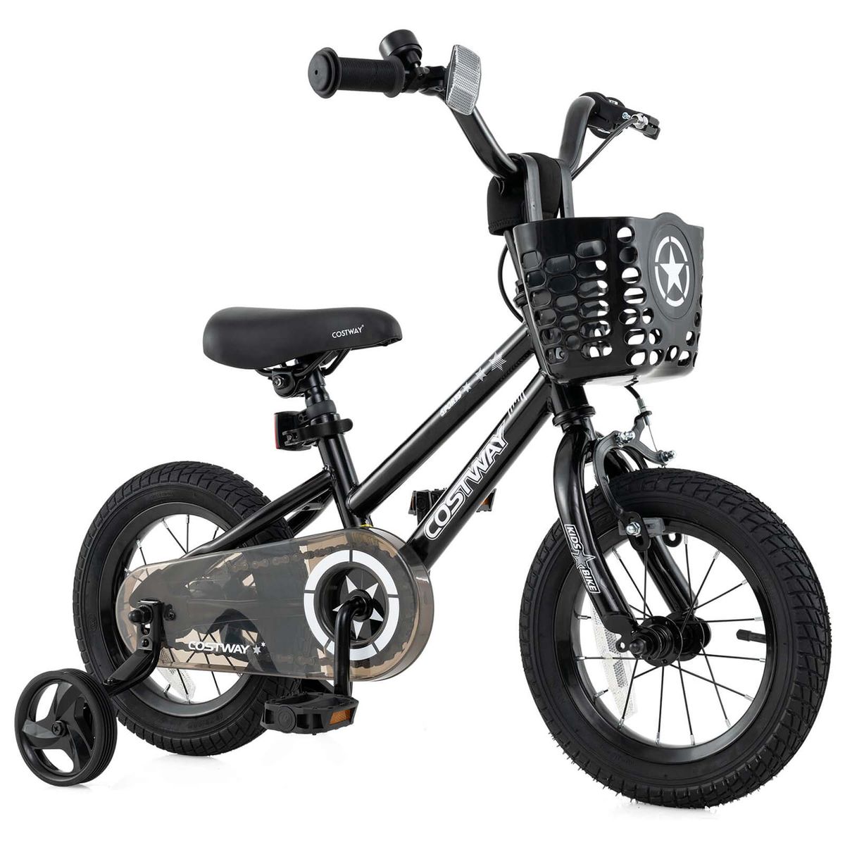 Kids Bike  with Adjustable Handlebars  14 Kids Bike Black