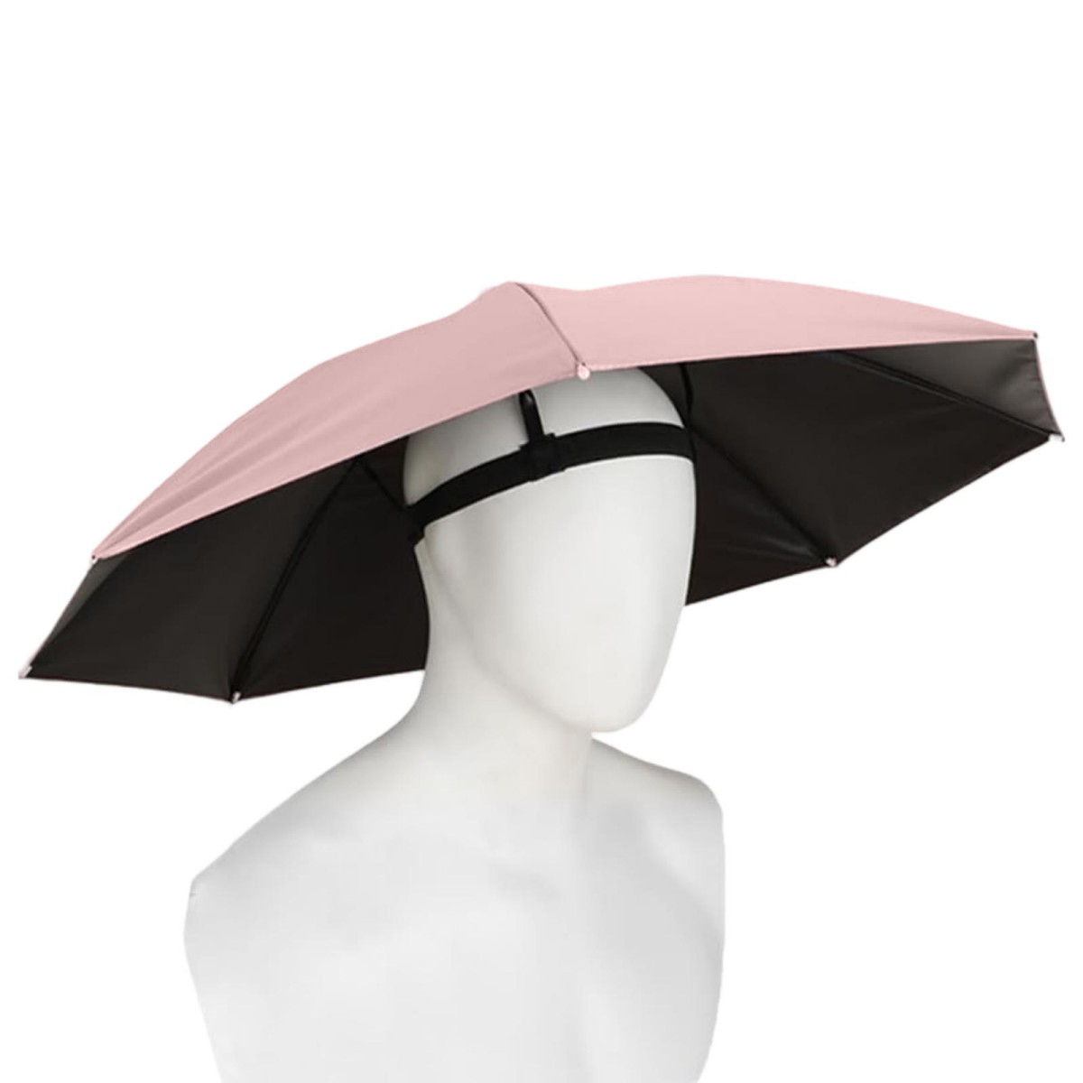Hands-Free Umbrella Hat - Pink