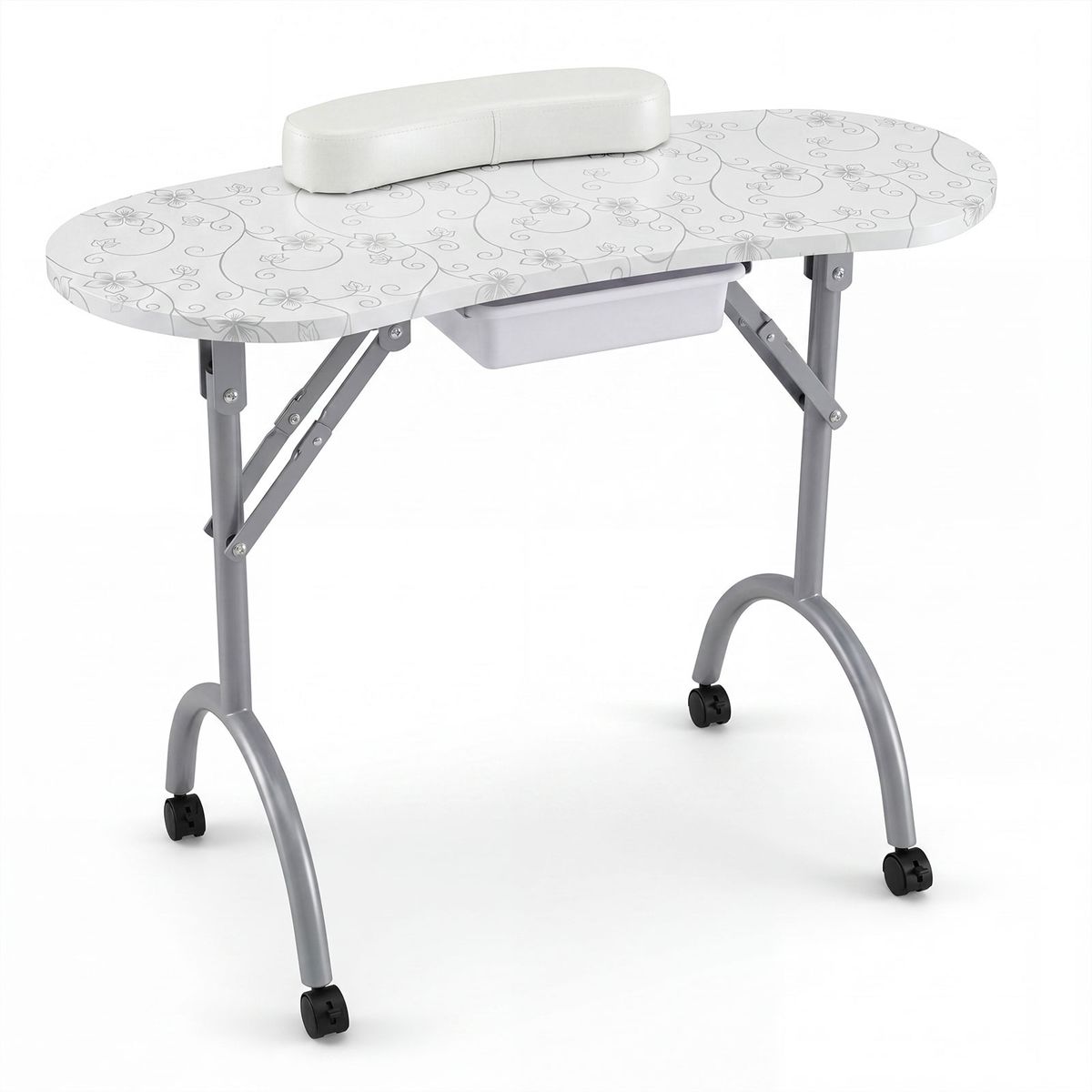 Portable Nail Table Station - Nail Table-White