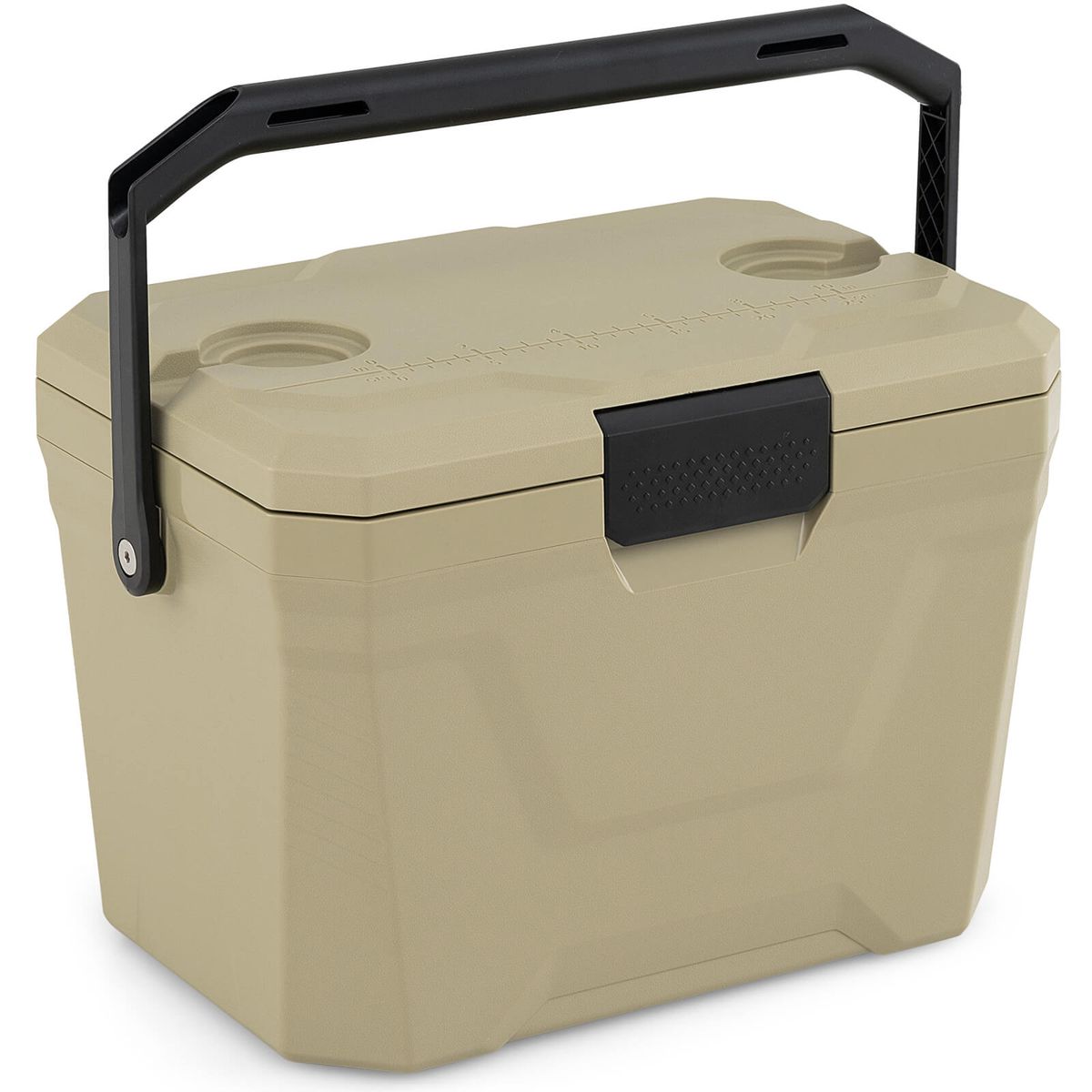 Insulated Hard Shell Portable Cooler - Cooler-Tan