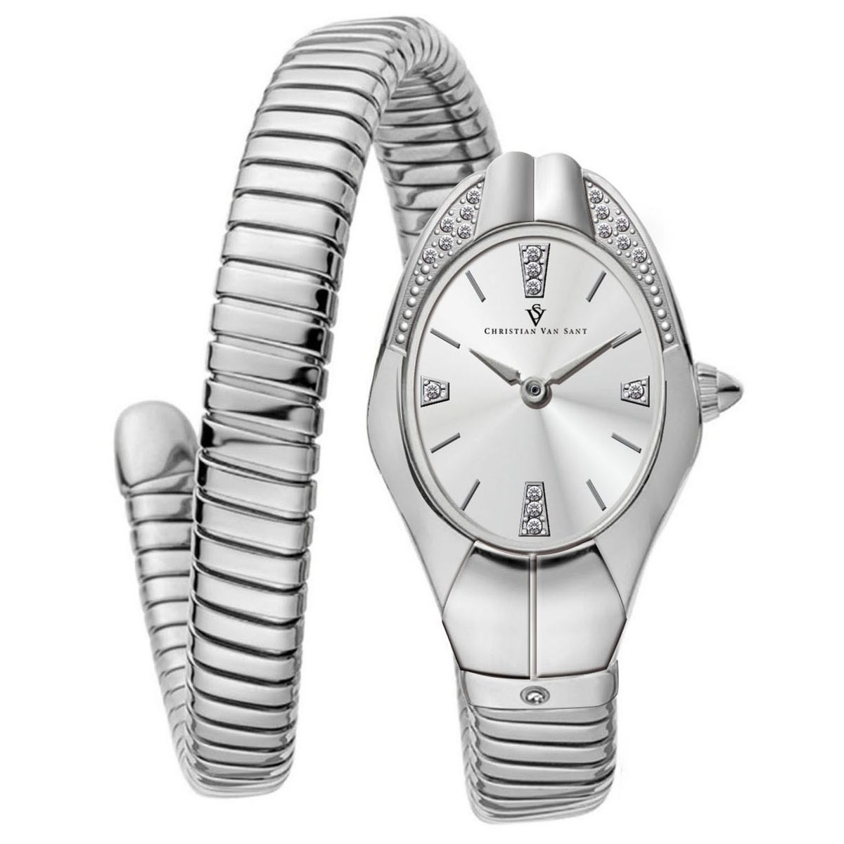 Christian Van Sant Womens Naga Watch  CV0881 Silver Dial