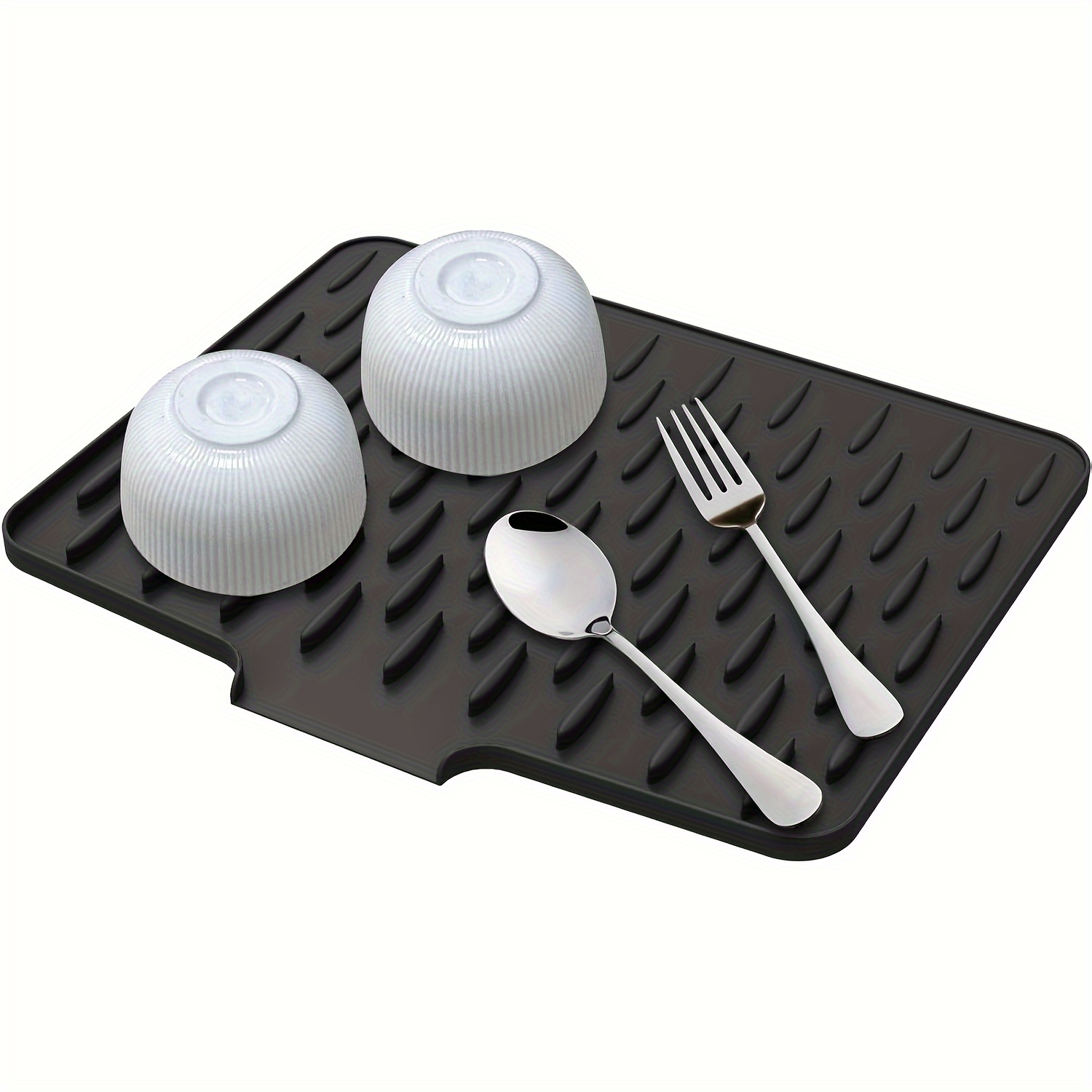 Multipurpose Silicone Kitchen Mat - Black-16*13 in