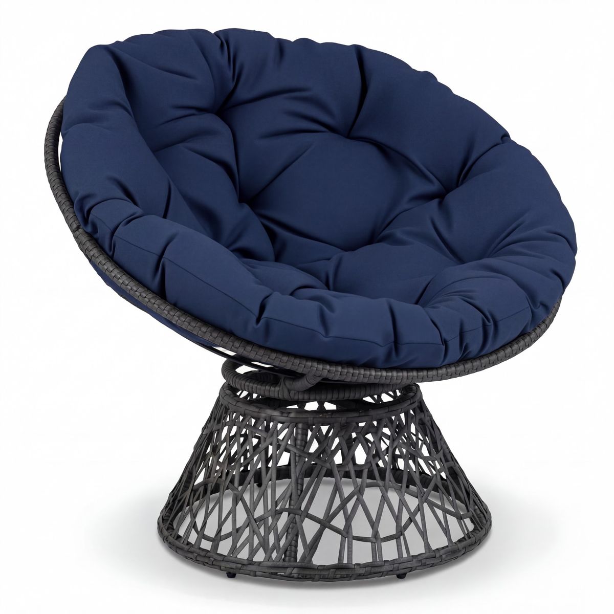Oversized Papasan Chair   Swivel ChairNavy