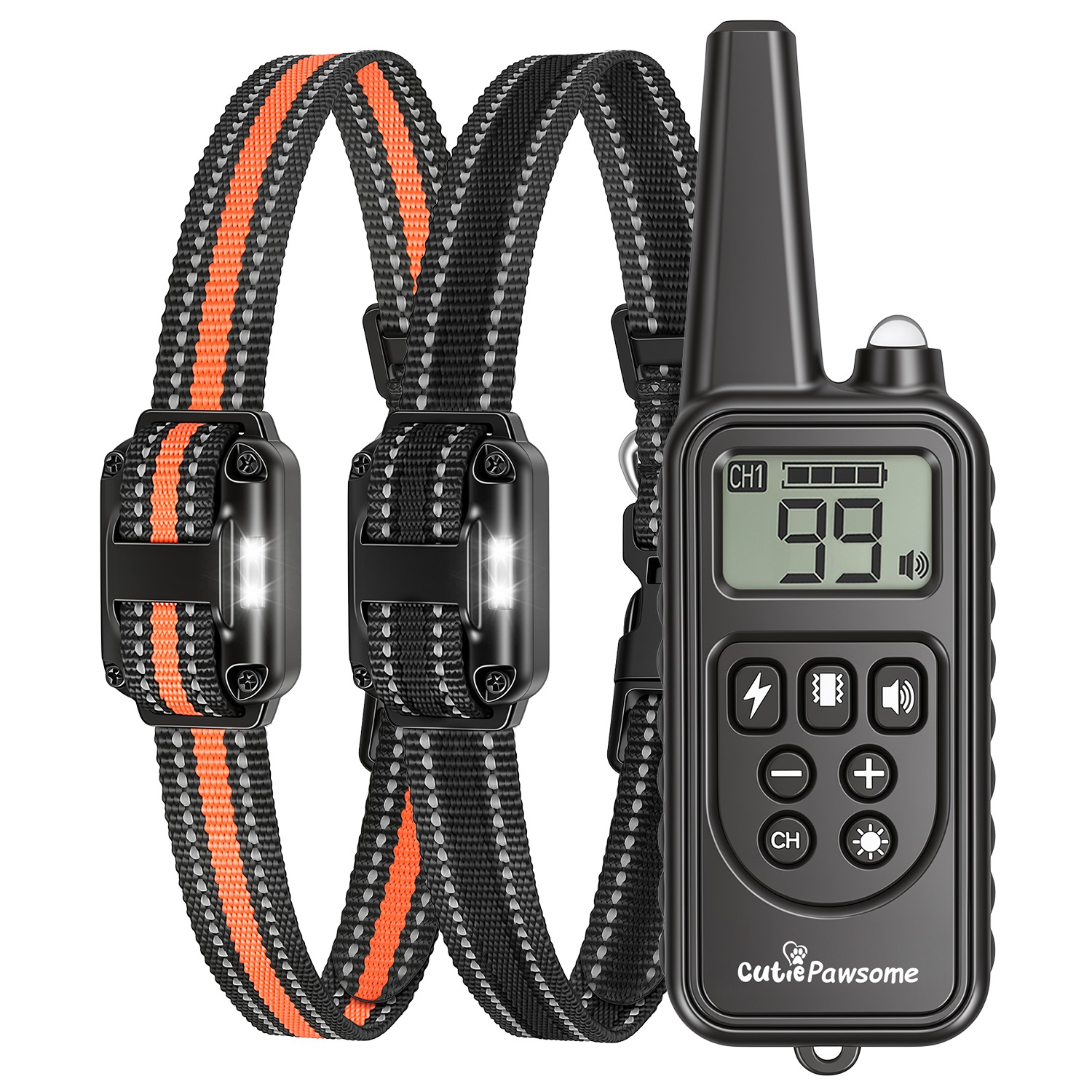 Dog Training Collar with Remote (1 or 2 Collars) - 1 Black Remote-1 Black, 1 Yellow Collar