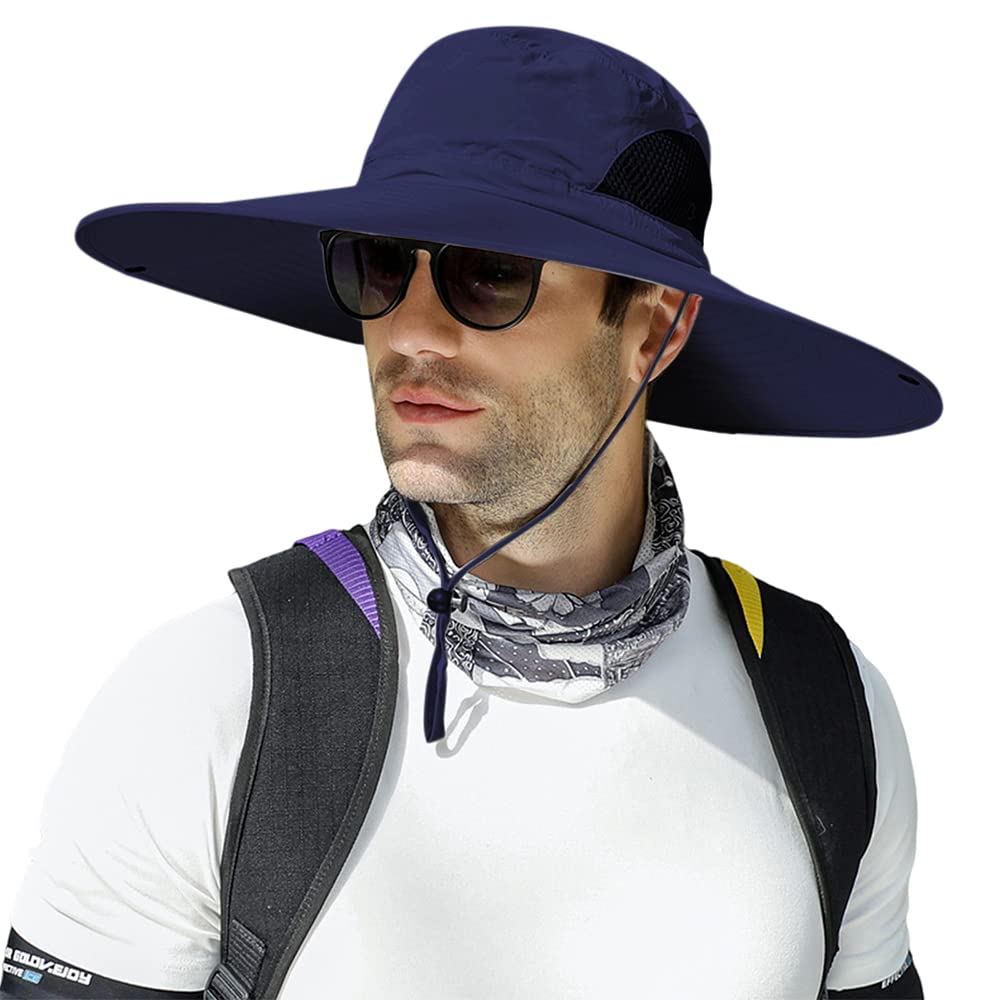 Lightweight Large Brim Fisherman Hat  Navy Blue