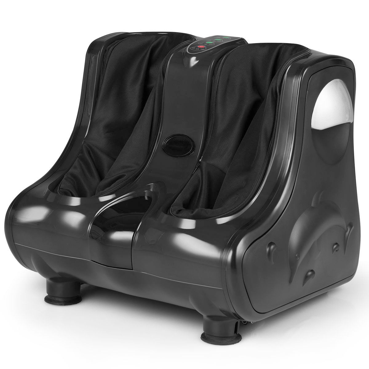 Shiatsu Kneading & Heating Foot/Calf/Leg Massager - Foot & Calf Massager-Black-image-SKU16579474