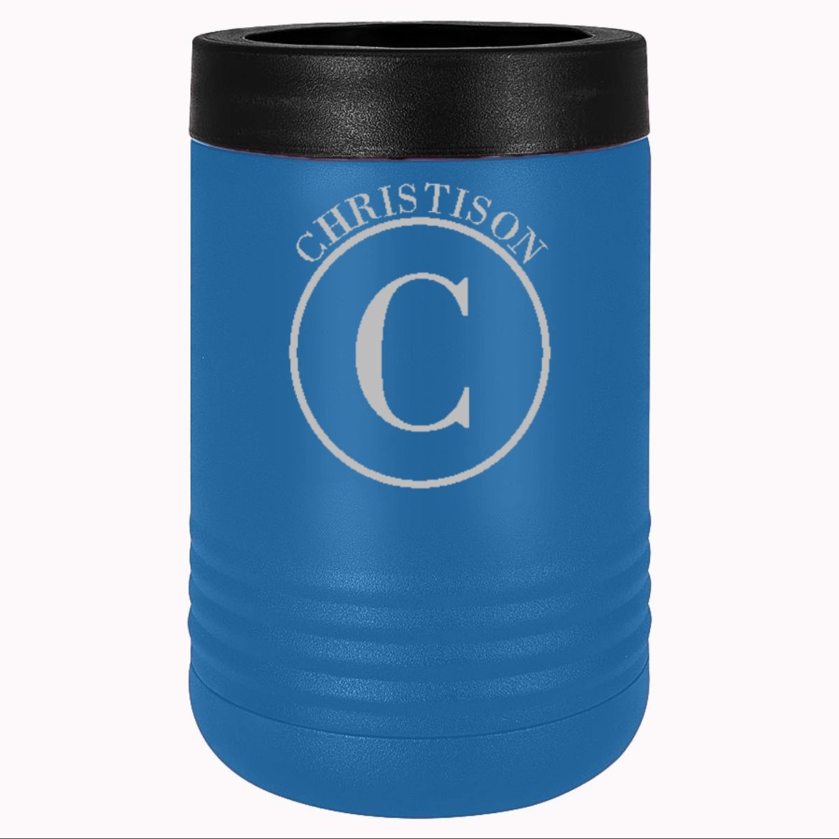 Personalized Stainless Steel Can Holders - Royal Blue