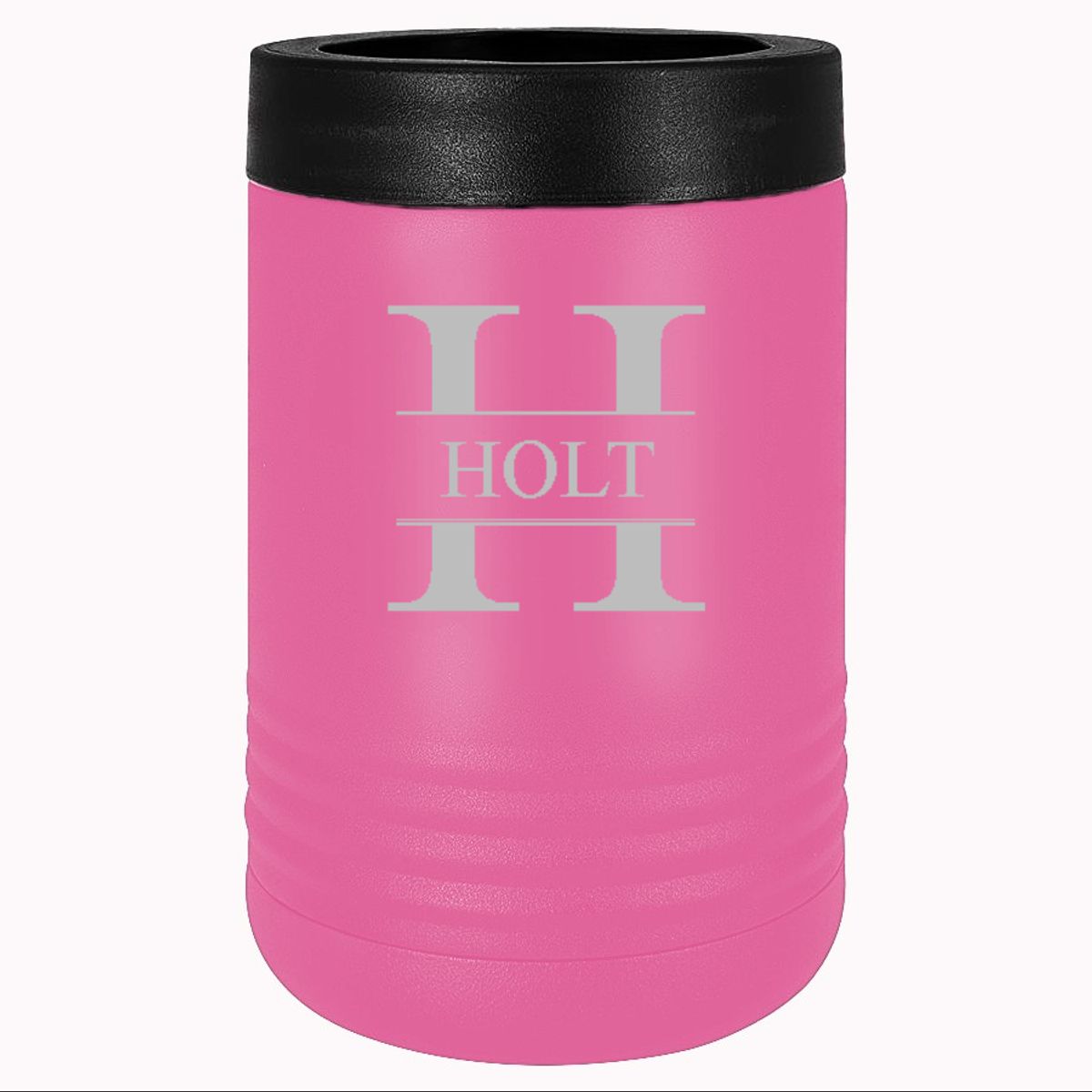 Personalized Stainless Steel Can Holders  Pink