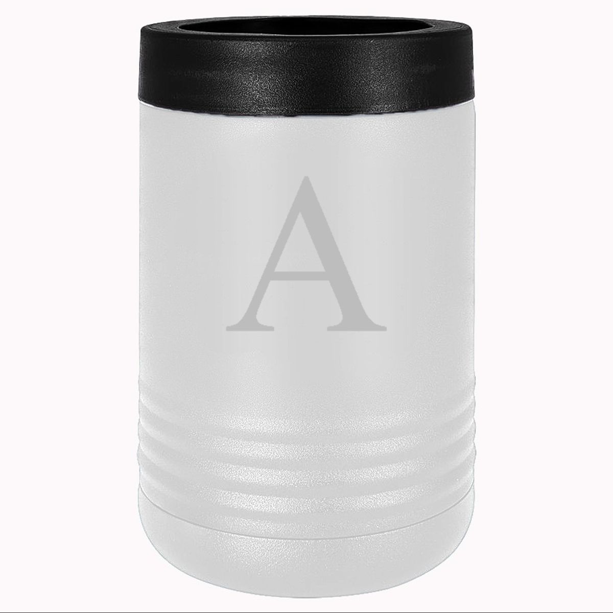 Personalized Stainless Steel Can Holders  White