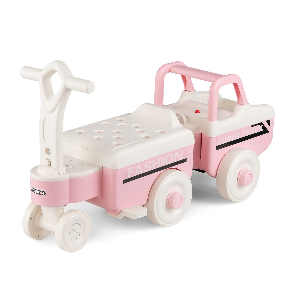 4 in 1 Ride on Push Car - Push Car-Pink