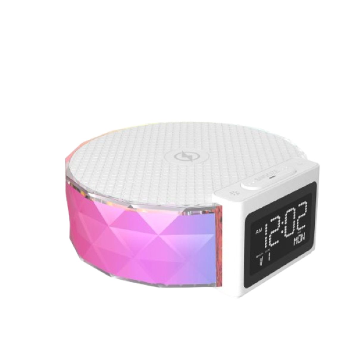 Ethos Thunder Charge Digital Display Wireless Charging Clock - Ethos Thunder Charge - Silver-image-SKU20922706