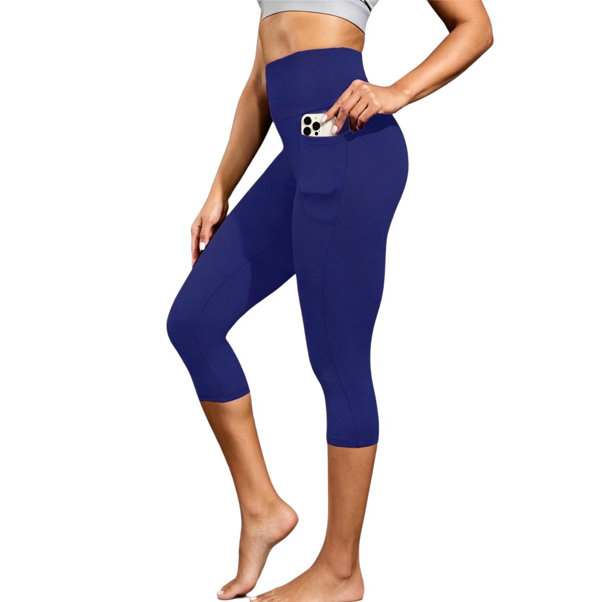 Women's High Waist Leggings (1- to 3-Pack) - Navy Blue-L